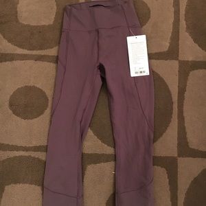 NWT Lululemon Purple Crop Yoga Pants